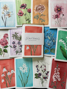  Birth Flower Greeting Cards - Pack of 12 Mixed