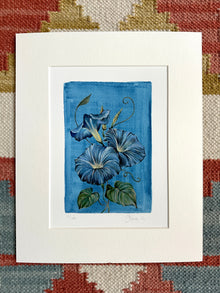  September - Morning Glory on Sapphire A5 Print