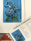 September - Morning Glory on Sapphire A5 Print