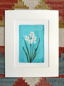  December - Narcissus on Blue Topaz A5 Print