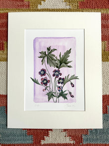  February - Violets on Amethyst A5 Print