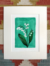 May - Lily of the Valley on Emerald A5 Print