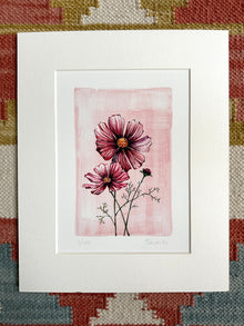  October - Cosmos on Pink Tourmaline A5 Print