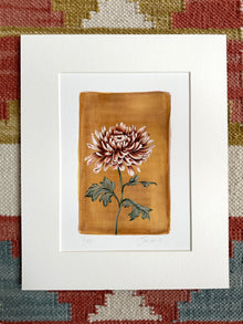  November - Chrysanthemum on Citrine A5 Print