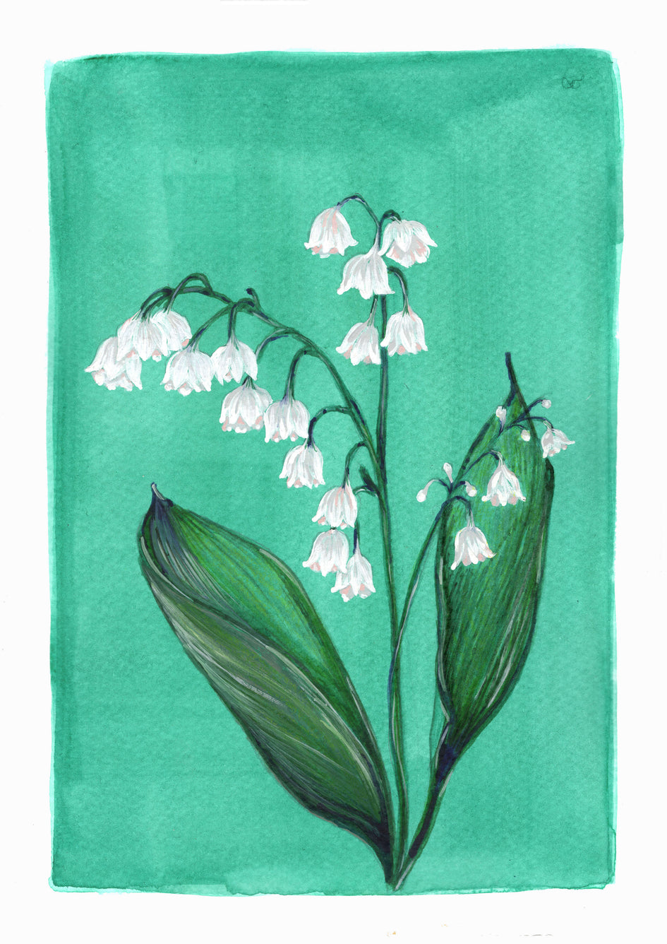 May - Lily of the Valley on Emerald