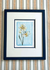 March - Daffodils on Aquamarine