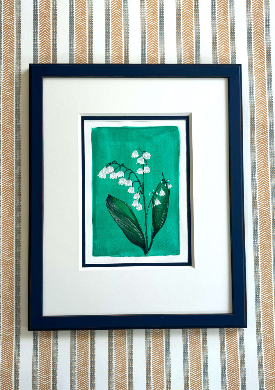 May - Lily of the Valley on Emerald